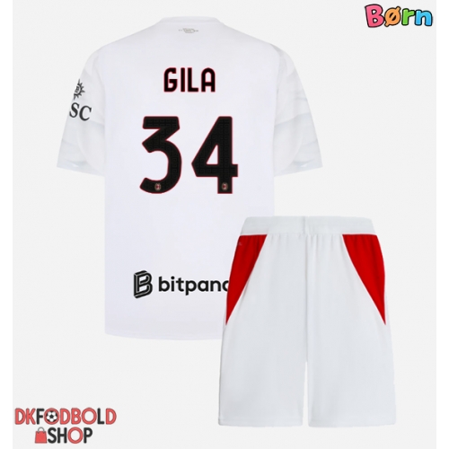AC Milan Mario Gila #34 Udebanesæt Børn 2026-27 Kort ærmer (+ korte bukser)